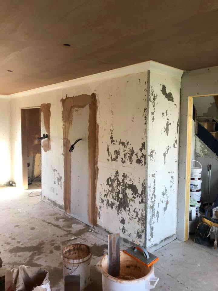 Kitchen ceiling before plastering